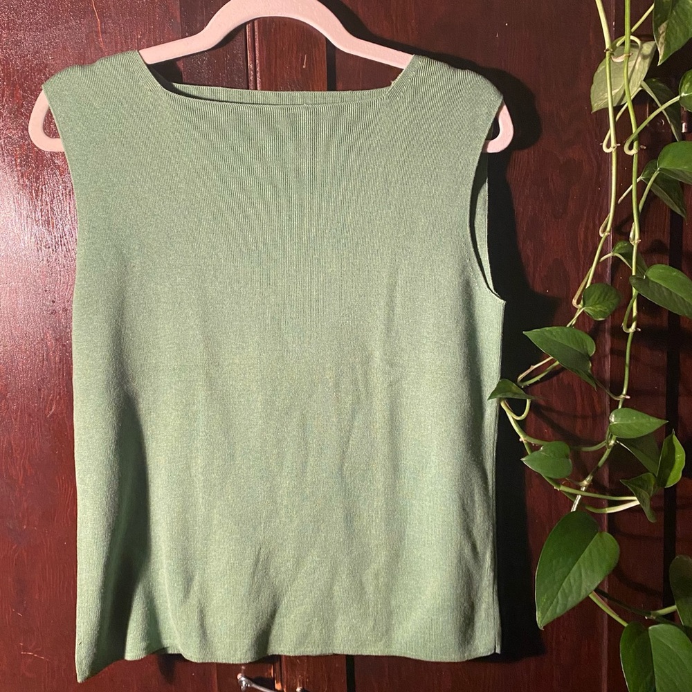 Coldwater Creek, Boat Neck Knit Tank, size L